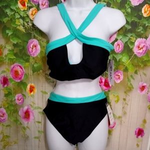 NWT Women's Endless Waves Crossover Bikini Set size Large 11-13